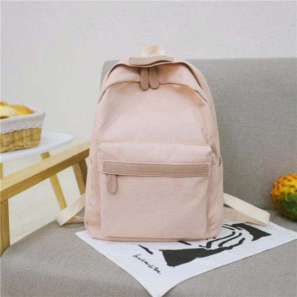 Solid canvas backpack