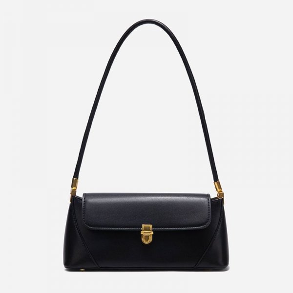 Simple Black Shoulder Bag