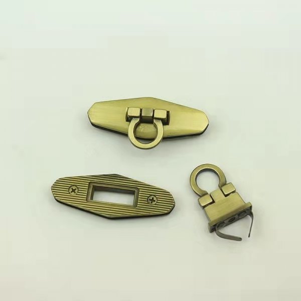 Luggage hardware lock rectangle cow nose zinc alloy metal lock